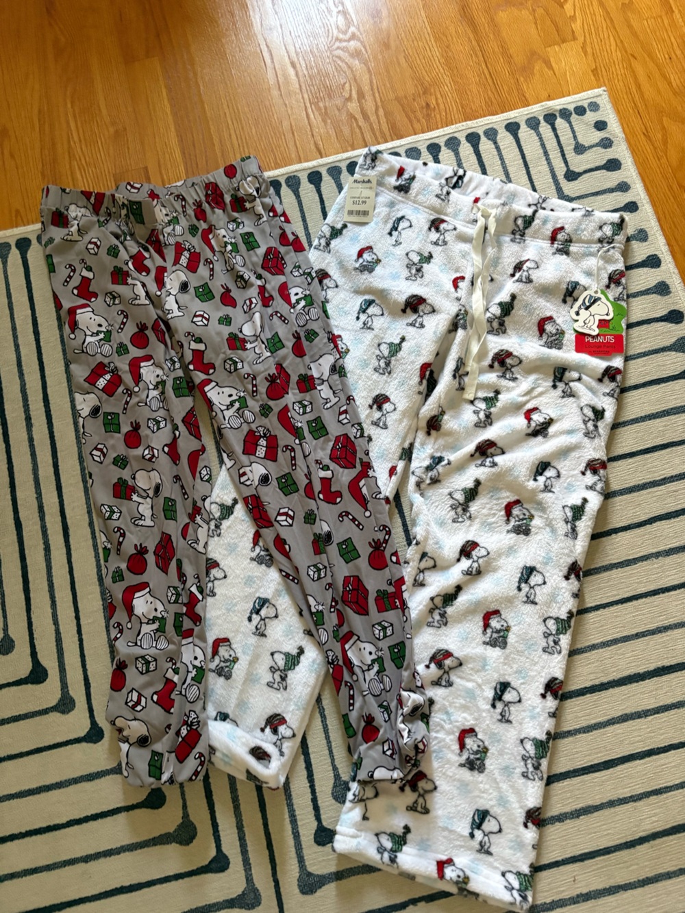 Holiday Snoopy Pajama Pants Bundle- Red, Green & White